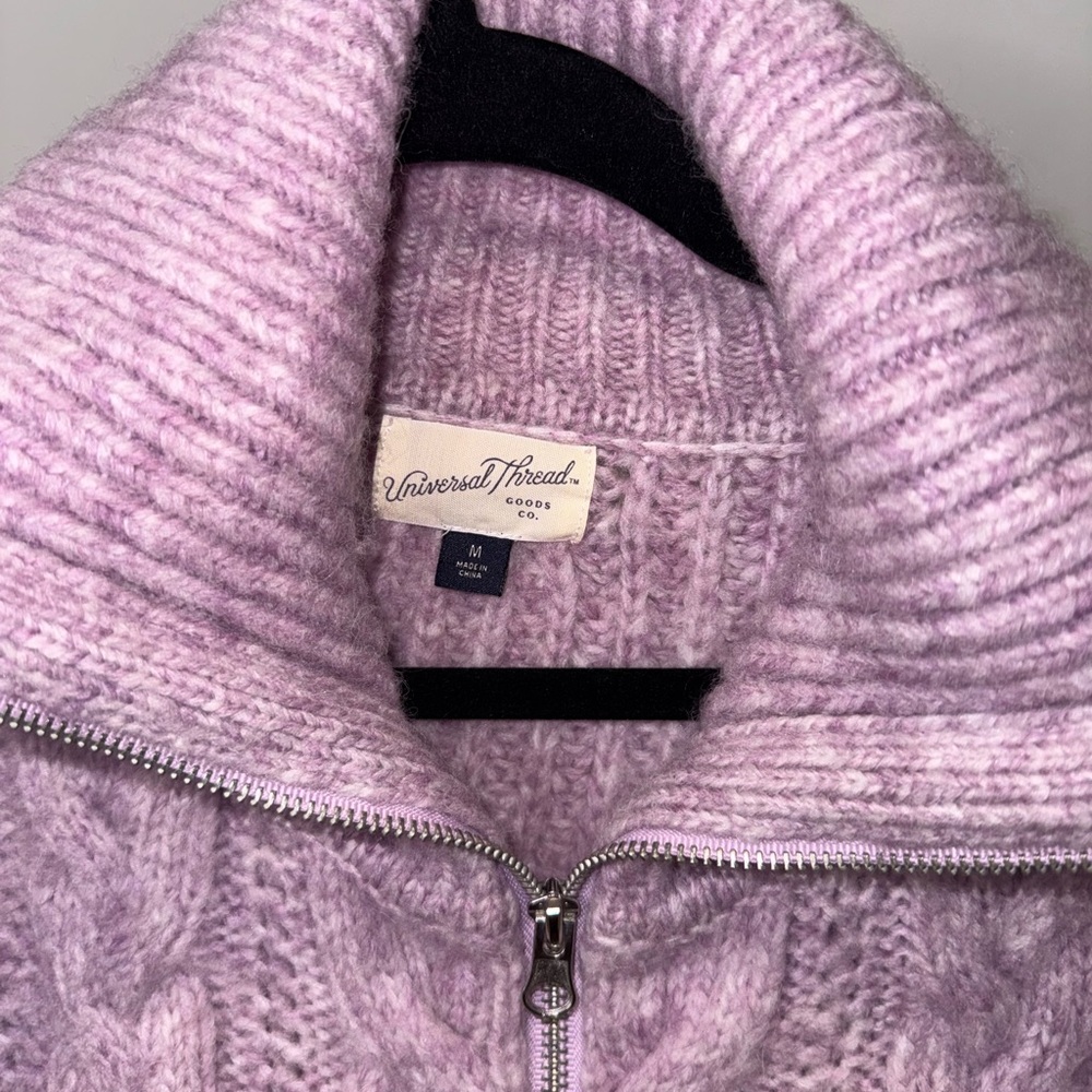 Universal Thread Lilac Cable Knit Turtleneck Swea… - image 4